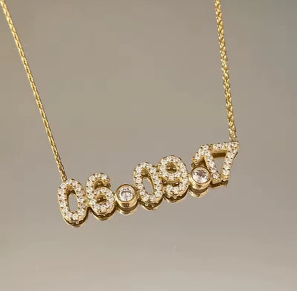 Customized date Necklace