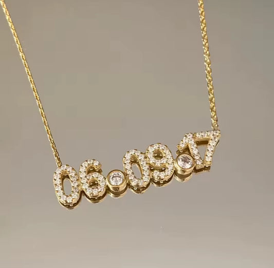Customized date Necklace
