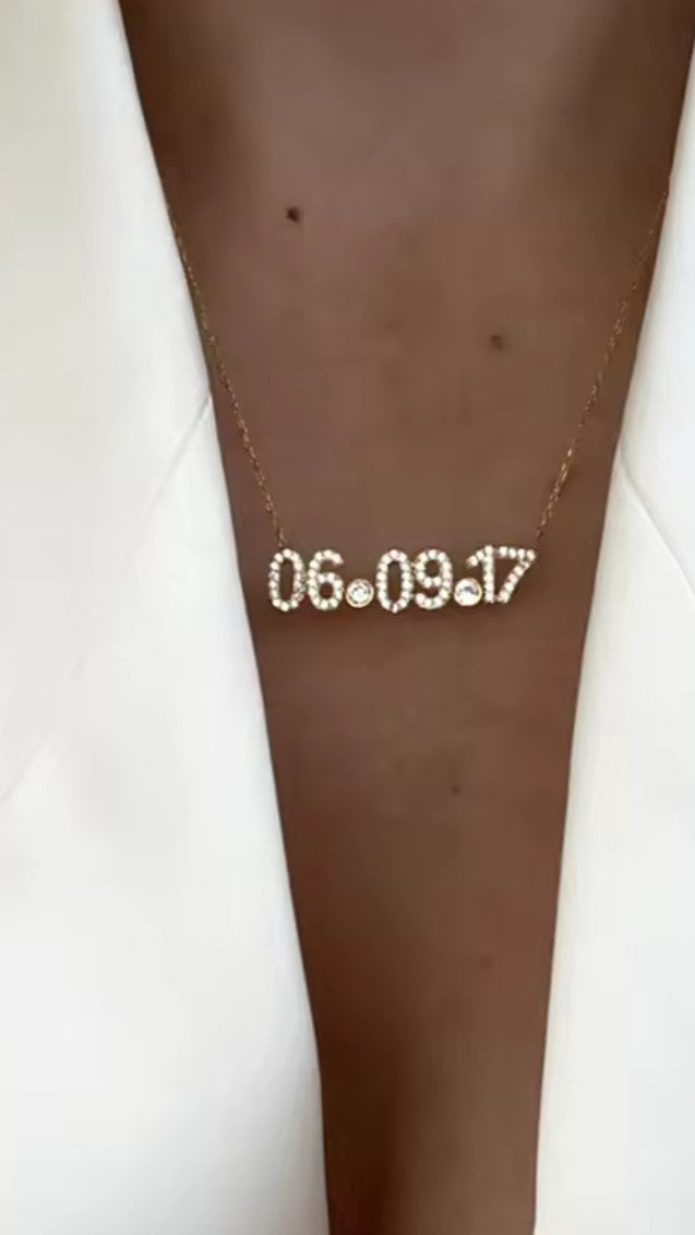 Customized date Necklace