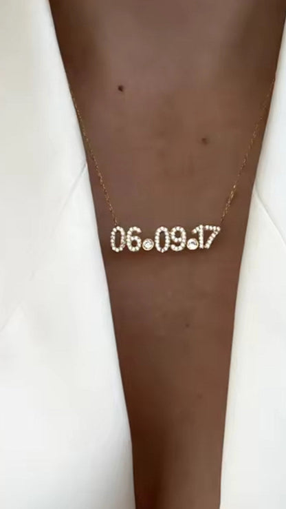 Customized date Necklace