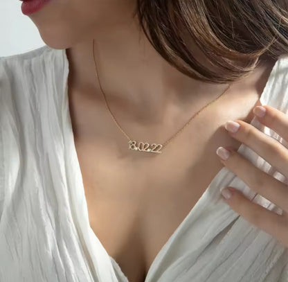 Customized date Necklace